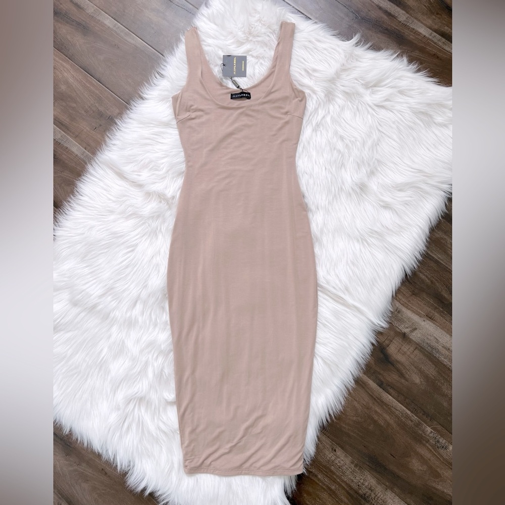 JLUX LABEL Bodycon Dress Tan size Small